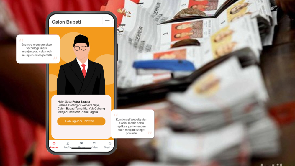 Gambar Mau Buat Website Profile Calon Bupati, Walikota dan Gubernur Plus Dapat Aplikasi Android? di CalonID!
